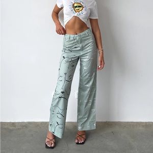 NWT Princess Polly Face It Pants Green